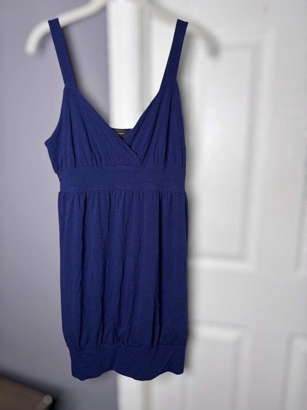 INC Blue Wrap Style Bubble Dress Large